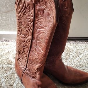 Guess Brand Genuine Leather Cowboy Boots